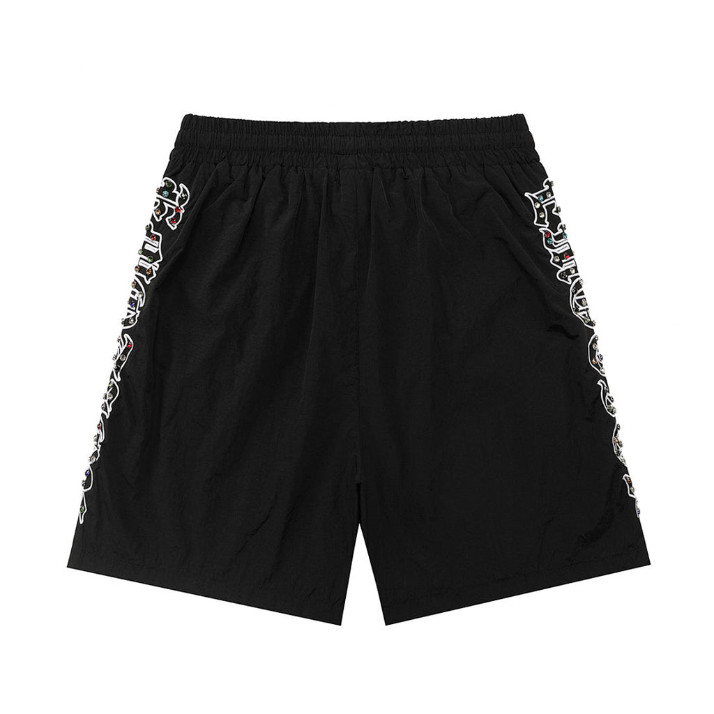 MIXED EMOTION Side Graphic Relaxed Casual Shorts