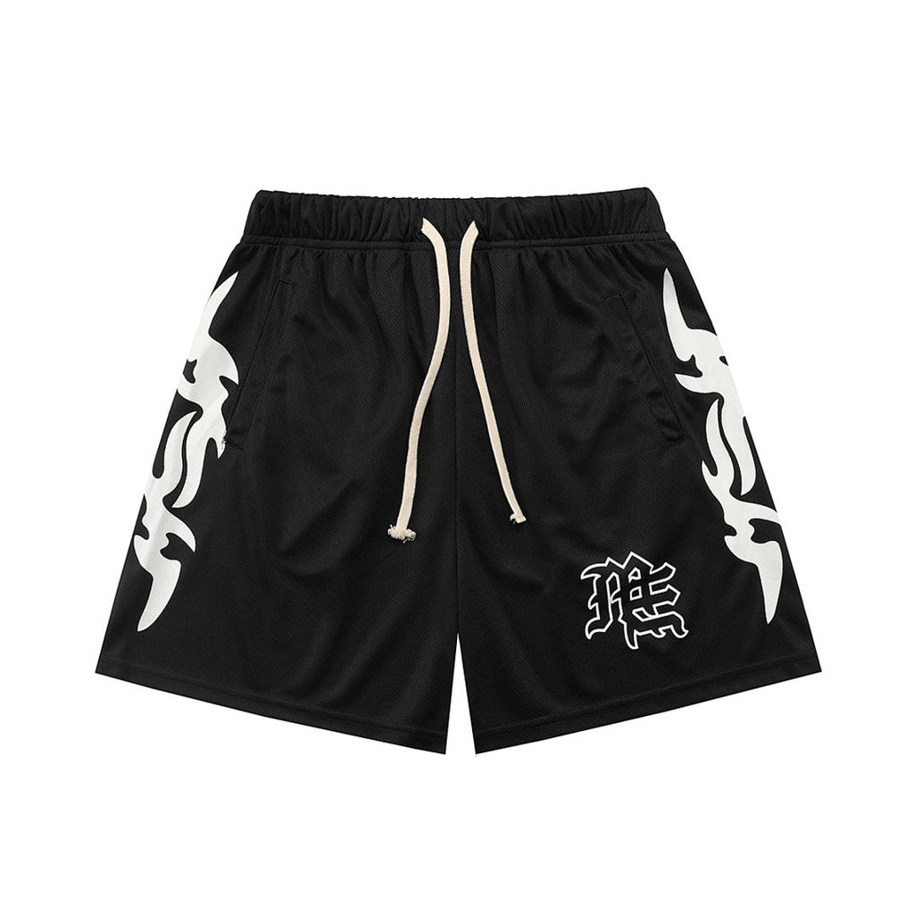 MIXED EMOTION Wing Graphic Relaxed Shorts
