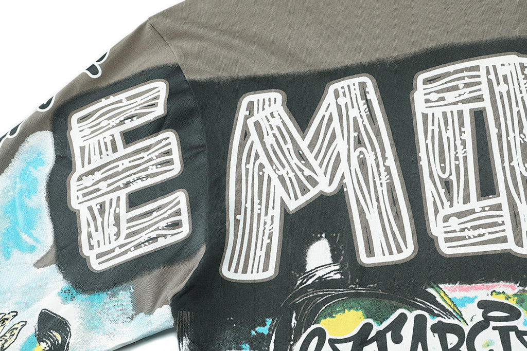 MIXED EMOTION Fantasy Graphic Long Sleeve Streetwear Top
