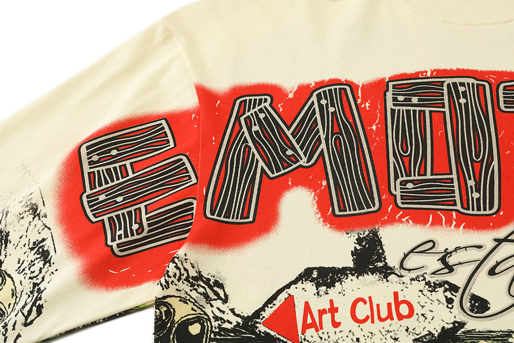 MIXED EMOTION Racing Graphic Long Sleeve Streetwear Top