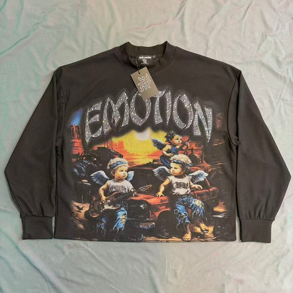 MIXED EMOTION Retro Character Graphic Crewneck