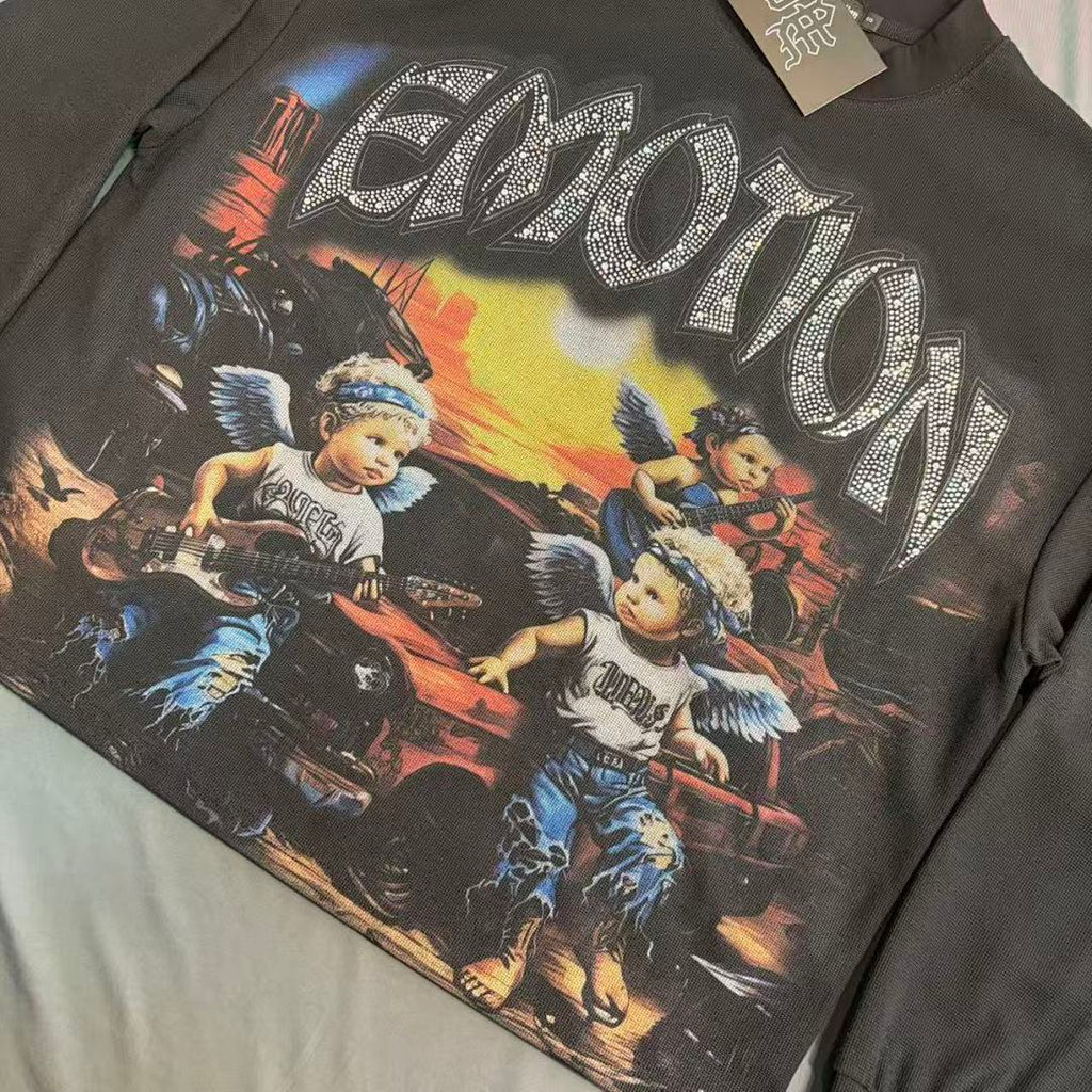 MIXED EMOTION Retro Character Graphic Crewneck