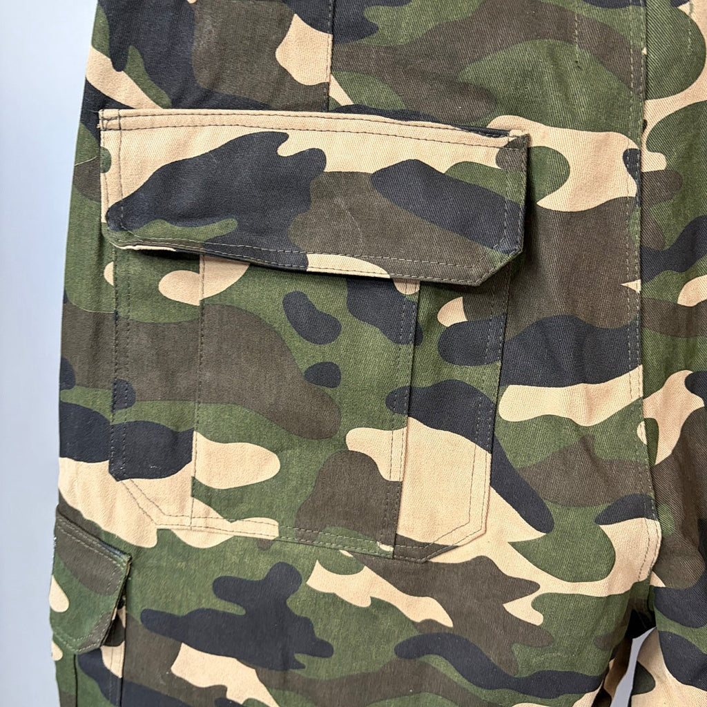 MIXED EMOTION Graphic Patchwork Cargo Casual Shorts