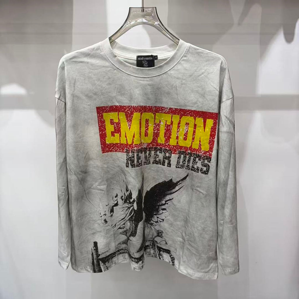MIXED EMOTION Eagle Graphic Long Sleeve Streetwear Top