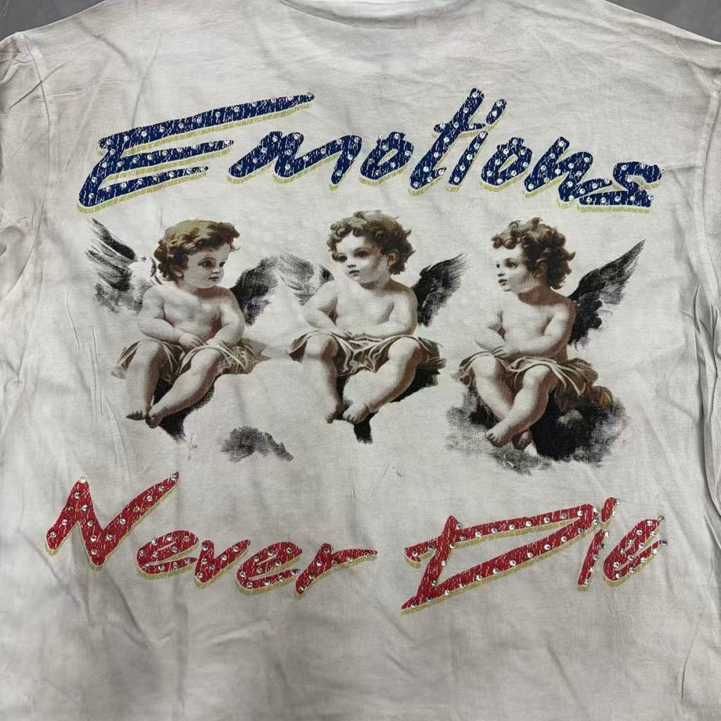 MIXED EMOTION Vintage Graphic Long Sleeve Streetwear Top