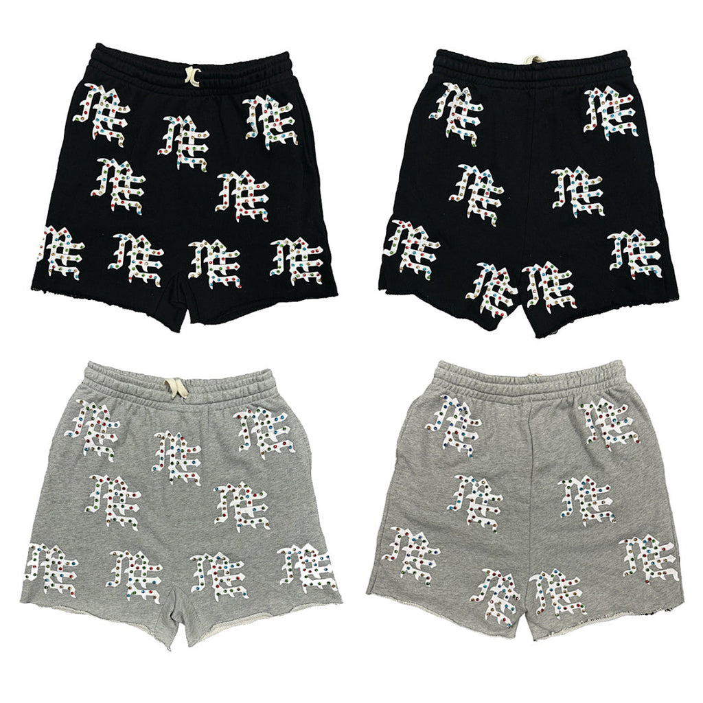 MIXED EMOTION Script Graphic Casual Shorts