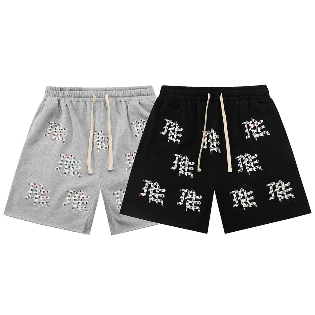 MIXED EMOTION Script Graphic Casual Shorts