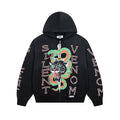 Duaa Black Tattoo Zip Hoodie