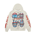 DUAA Helmet Rhinestone Hoodie