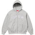 Supreme Arc Logo Zip Up Hoodie – Heather Gray