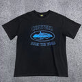 Corteiz "Rules The World" Alcatraz Graphic Tee (Black & Royal Blue Edition)