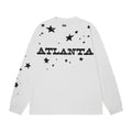 Sp5der Atlanta Star Graphic White Long Sleeve Casual T-Shirt