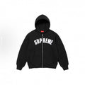 Supreme Arc Logo Zip-Up Hoodie — Black