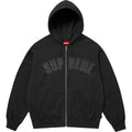 Supreme Tonal Logo Zip Up Hoodie – Black