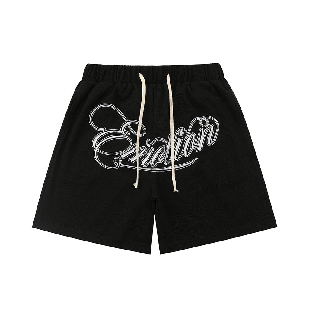 MIXED EMOTION Script Graphic Casual Shorts