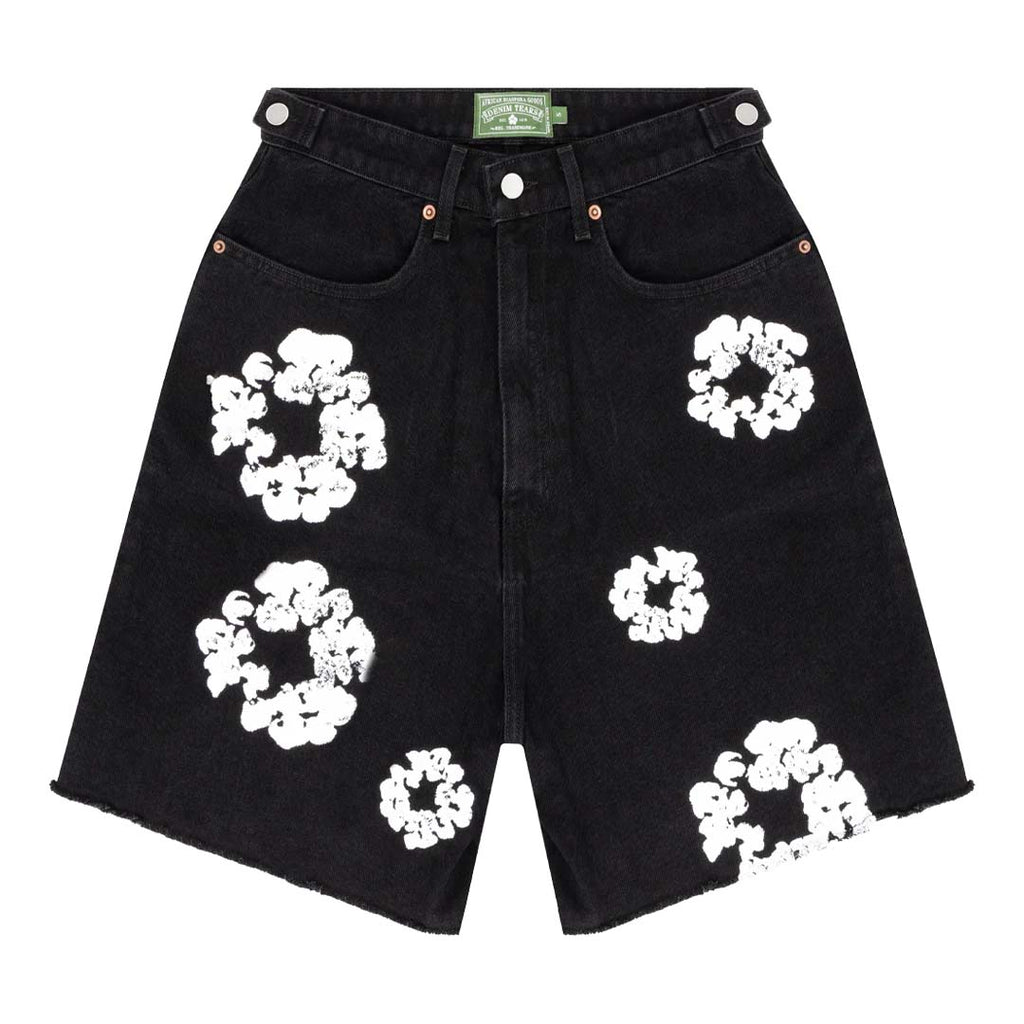 Denim Tears Cotton Wreath Denim Shorts Black