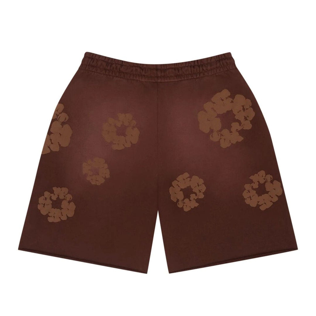 Denim Tears Mono Cotton Wreath Sweat Shorts 'Brown'