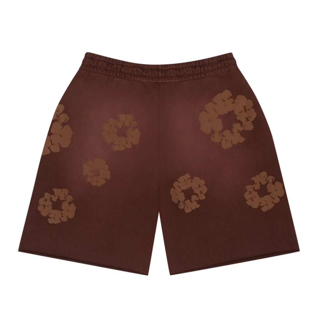 Denim Tears Mono Cotton Wreath Sweat Shorts 'Brown'